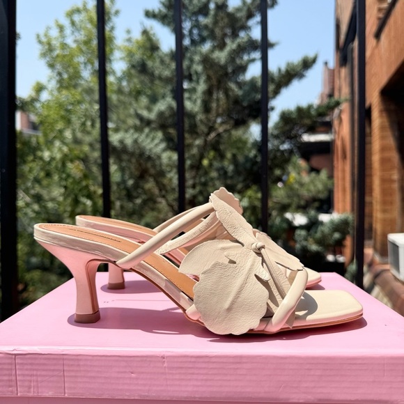 New Free People Intentionally Blank Iris Garden Heels Shoes Cream 39 - Picture 11 of 17